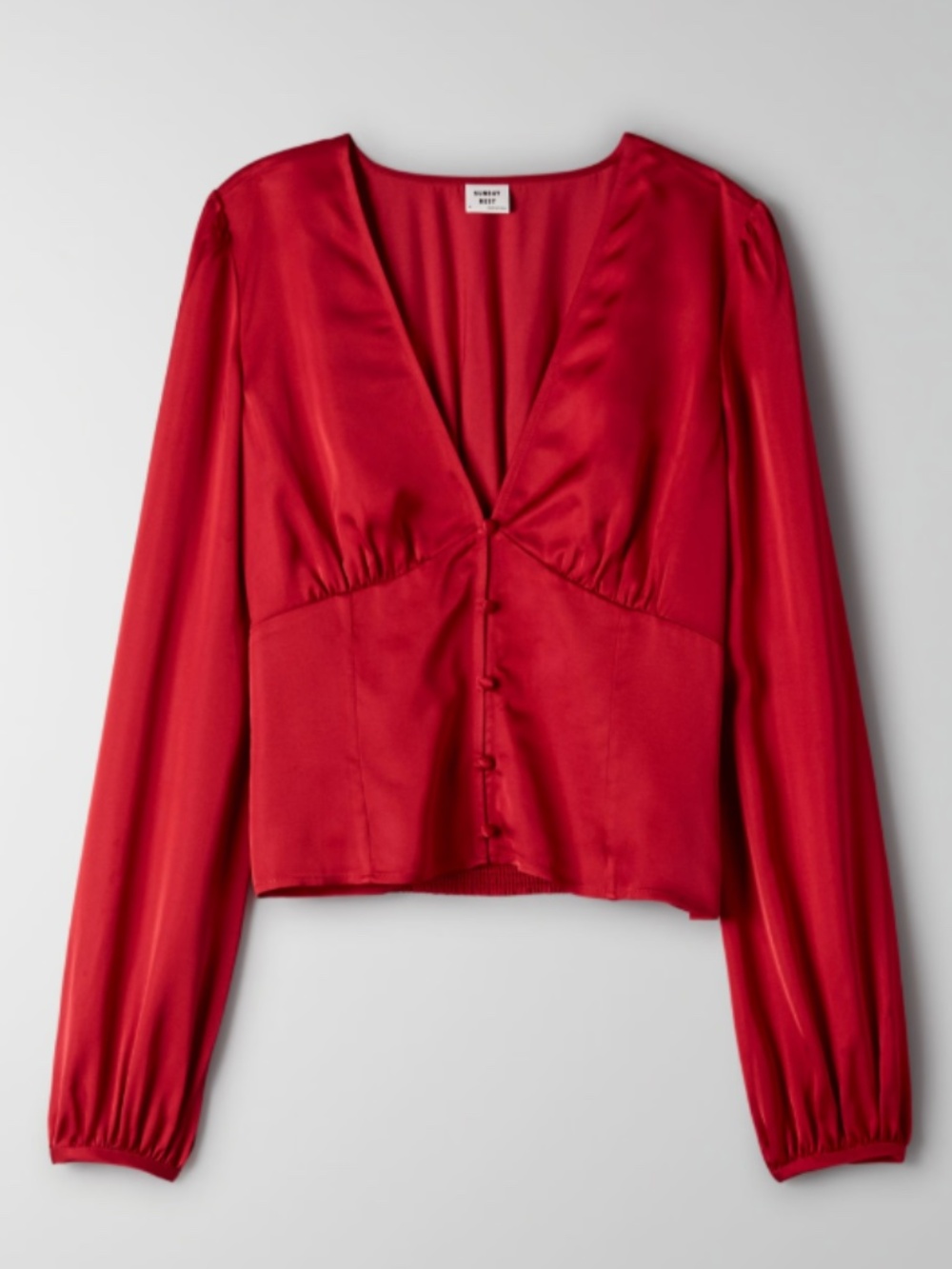 Aritzia Sunday Best Orange Tatiana Blouse